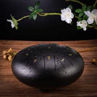 InLoveArts Tambor de lengua de acero 10 pulgadas 11 tonos Percusión con mazo de goma-yemas de los dedos-bolsa de viaje…